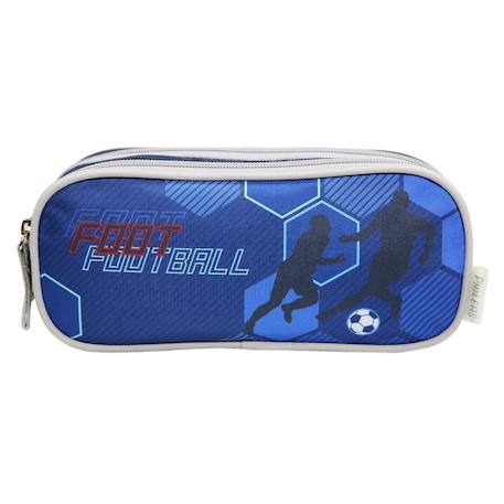 Trousse scolaire rectangulaire phileas football Bleu 1 - vertbaudet enfant 