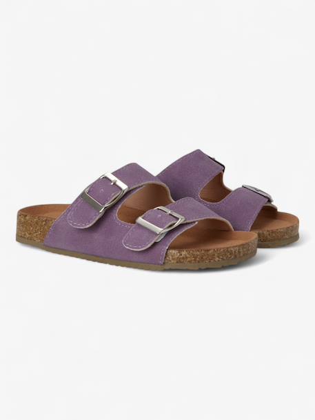 Sandales sunny enfant en cuir vegan Beige+Brun+Violet 12 - vertbaudet enfant 