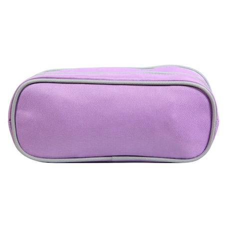 Trousse scolaire rectangulaire princesses  fleurs Violet 4 - vertbaudet enfant 