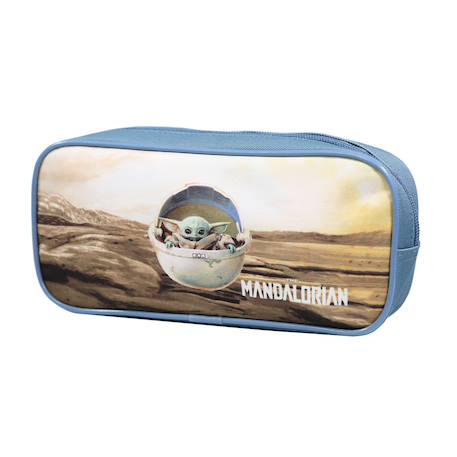 Trousse scolaire rectangulaire baby yoda star wars / the mandalorian Bleu 2 - vertbaudet enfant 