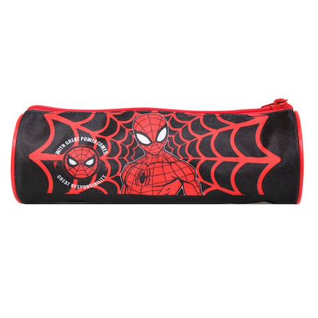 Trousse scolaire ronde marvel spiderman  toile d'araignée Noir 4 - vertbaudet enfant 