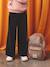 Pantalon fille large en velours anthracite+bleu grisé+blush+écru+kaki+marron+prune+rose 1 - vertbaudet enfant 