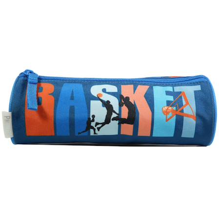 Trousse scolaire ronde phileas basket Bleu 1 - vertbaudet enfant 
