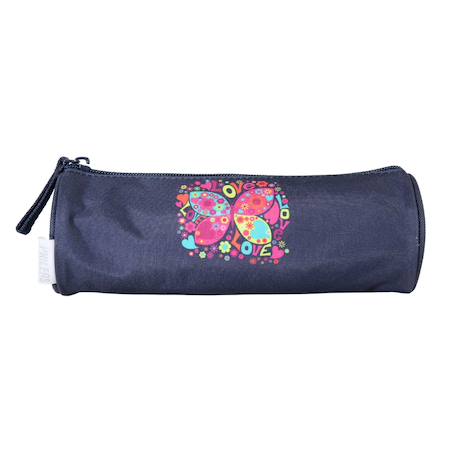 Trousse scolaire ronde phileas papillon Bleu 1 - vertbaudet enfant 