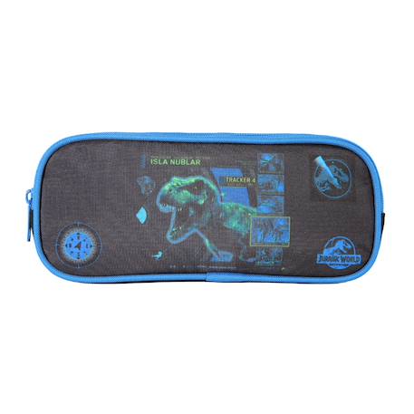 Trousse scolaire rectangulaire jurassic world Noir 1 - vertbaudet enfant 