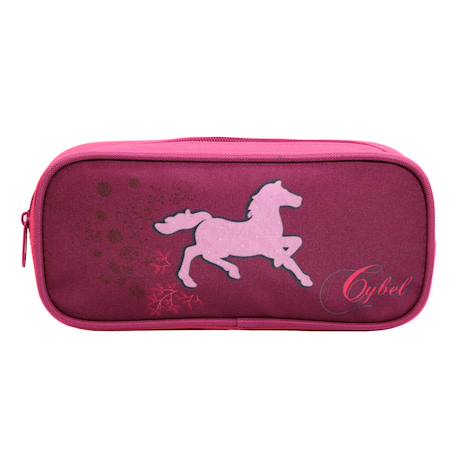 Trousse scolaire rectangulaire cybel cheval licorne Violet 1 - vertbaudet enfant 