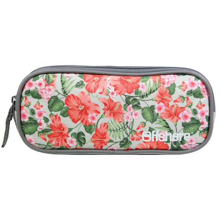 Trousse scolaire rectangulaire offshore fleurs Gris 1 - vertbaudet enfant 