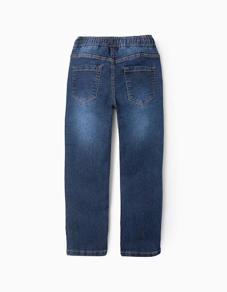 Jean jogger slim fit Bleu+Bleu foncé 6 - vertbaudet enfant 