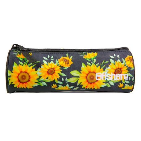 Trousse scolaire ronde offshore  tournesols Noir 1 - vertbaudet enfant 