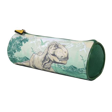 Trousse scolaire ronde jurassic world  dinosaure Vert 2 - vertbaudet enfant 