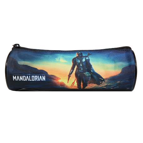 Trousse scolaire ronde star wars / the mandalorian Noir 1 - vertbaudet enfant 