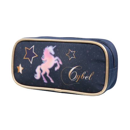 Trousse scolaire rectangulaire cybel cheval licorne Bleu 2 - vertbaudet enfant 
