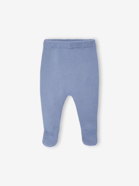 Ensemble naissance en tricot bleu glacier 6 - vertbaudet enfant 