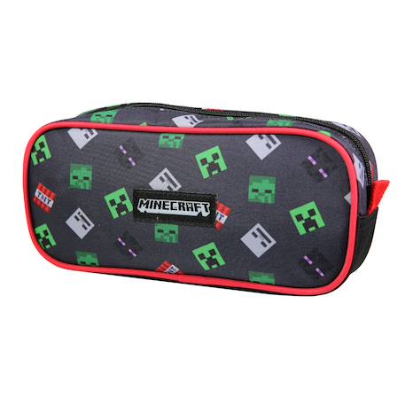 Trousse scolaire rectangulaire minecraft Noir 2 - vertbaudet enfant 