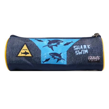 Trousse scolaire ronde vorax  requins Bleu 4 - vertbaudet enfant 