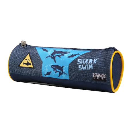 Trousse scolaire ronde vorax  requins Bleu 2 - vertbaudet enfant 