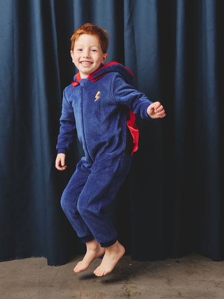 Surpyjama super héros : cape + masque détachable bleu roi 1 - vertbaudet enfant 