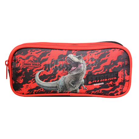 Trousse scolaire rectangulaire jurassic world noire Noir 1 - vertbaudet enfant 