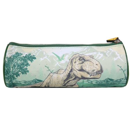 Trousse scolaire ronde jurassic world  dinosaure Vert 4 - vertbaudet enfant 
