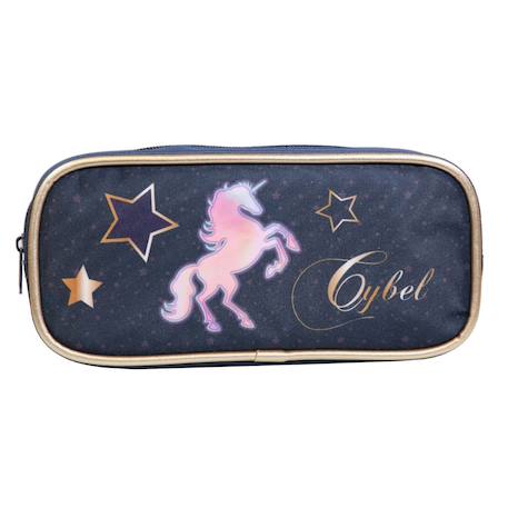 Trousse scolaire rectangulaire cybel cheval licorne Bleu 1 - vertbaudet enfant 