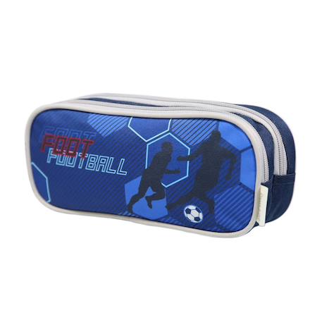 Trousse scolaire rectangulaire phileas football Bleu 2 - vertbaudet enfant 