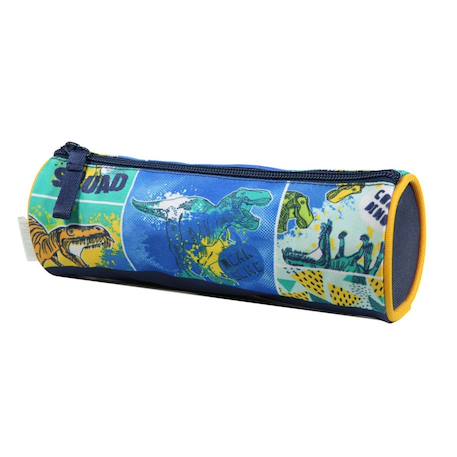 Trousse scolaire ronde phileas  dinosaure Bleu 2 - vertbaudet enfant 