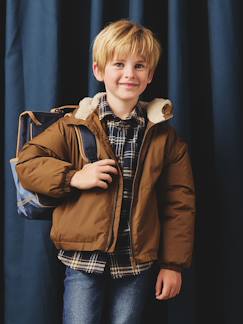 -Coupe-vent garçon doublé sherpa à capuche