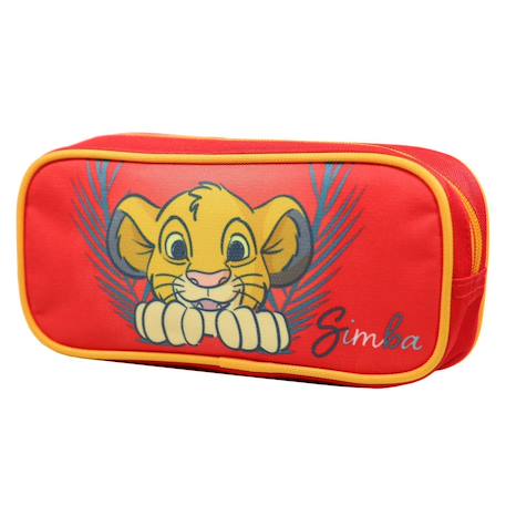 Trousse scolaire rectangulaire disney le roi lion simba rouge Rouge 1 - vertbaudet enfant 