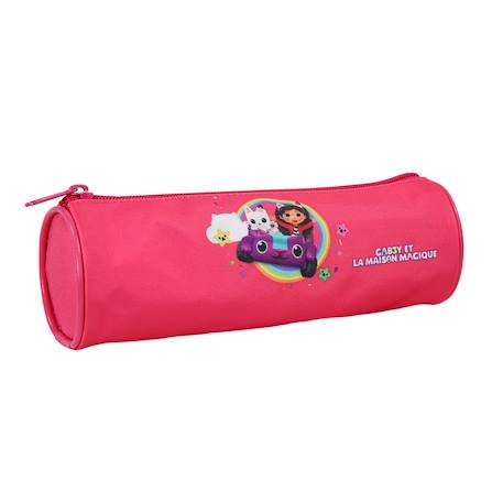 Trousse scolaire ronde gabby et la maison magique Rose 2 - vertbaudet enfant 