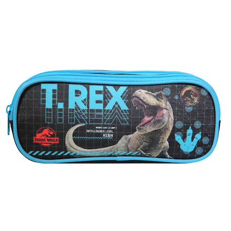 Trousse scolaire rectangulaire jurassic world t-rex Noir 1 - vertbaudet enfant 