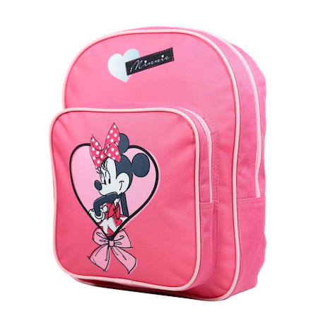 Sac à dos avec poche disney minnie coeur Rose 2 - vertbaudet enfant 