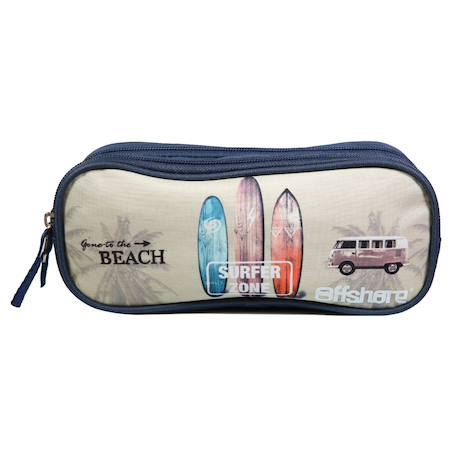 Trousse scolaire rectangulaire offshore van & surf Beige 1 - vertbaudet enfant 