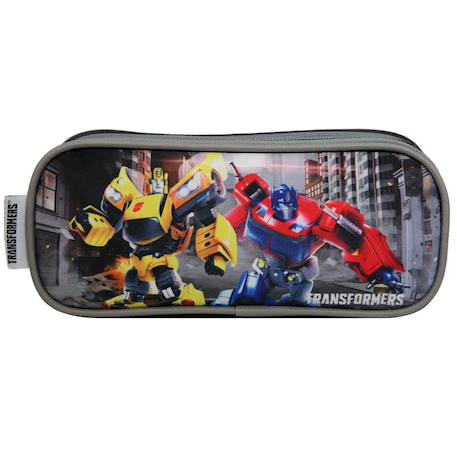 Trousse scolaire 2 compartiments hasbro transformers Grise 1 - vertbaudet enfant 