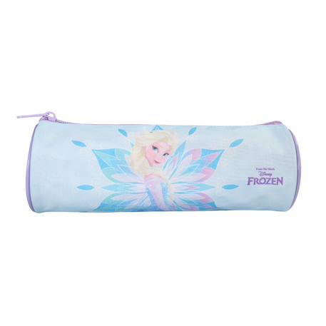 Trousse scolaire ronde la reine des neiges Violet 1 - vertbaudet enfant 