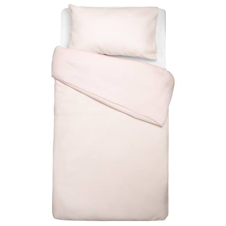 Parure de lit réversible gaze de coton & nid d'abeille Beige+Bleu+Écru+Rose 14 - vertbaudet enfant 