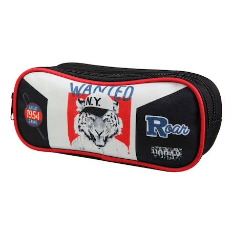 Trousse scolaire rectangulaire vorax tigre Noir 2 - vertbaudet enfant 