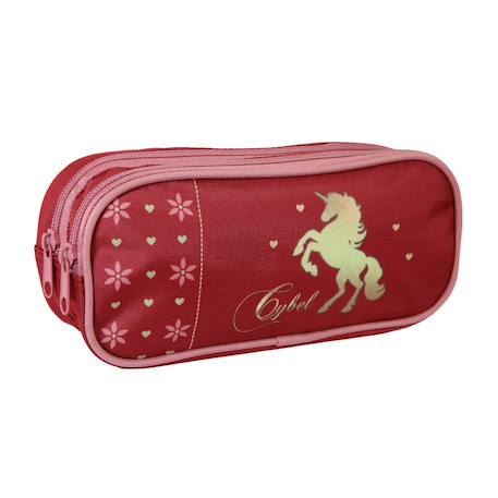 Trousse scolaire rectangulaire cybel Rose 2 - vertbaudet enfant 