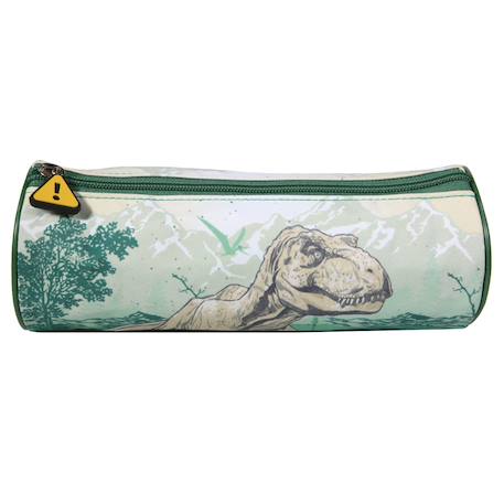 Trousse scolaire ronde jurassic world  dinosaure Vert 1 - vertbaudet enfant 