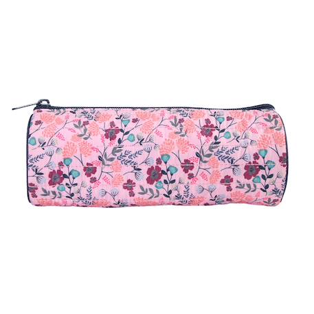 Trousse scolaire ronde à fleurs Rose 1 - vertbaudet enfant 