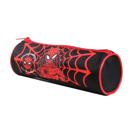 Trousse scolaire ronde marvel spiderman  toile d'araignée Noir 2 - vertbaudet enfant 
