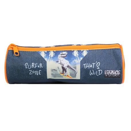 Trousse scolaire ronde vorax  dinosaure surf Bleu 1 - vertbaudet enfant 