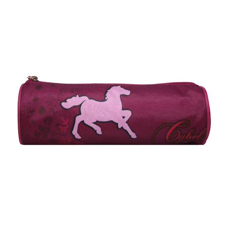 Trousse scolaire ronde cybel Violet 1 - vertbaudet enfant 