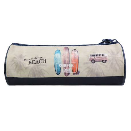 Trousse scolaire ronde offshore  van & surf Beige 4 - vertbaudet enfant 