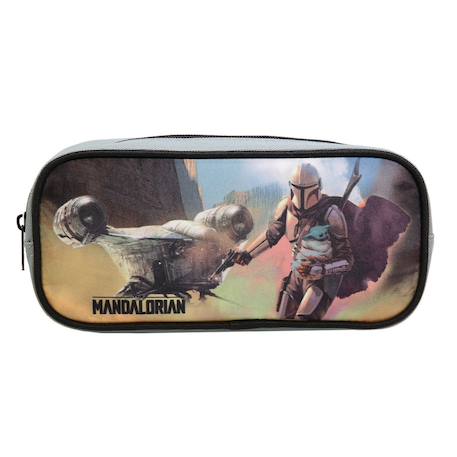 Trousse scolaire rectangulaire star wars / the mandalorian Noir 1 - vertbaudet enfant 