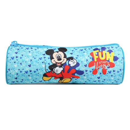 Trousse scolaire ronde disney mickey Bleu 1 - vertbaudet enfant 