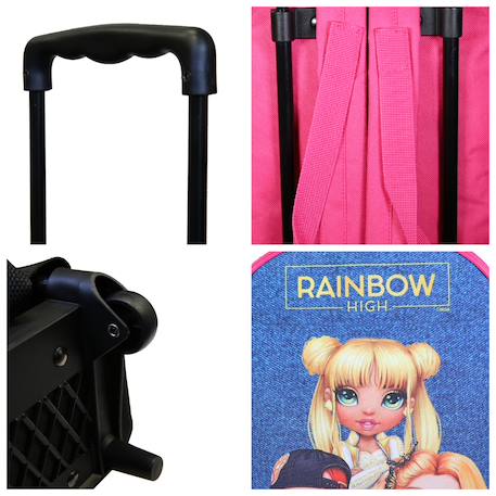 Sac à dos à roulettes maternelle rainbow high Rose 5 - vertbaudet enfant 