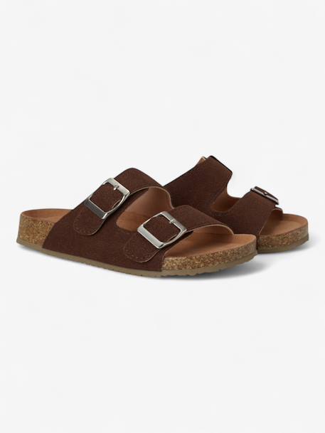 Sandales sunny enfant en cuir vegan Beige+Brun+Violet 8 - vertbaudet enfant 