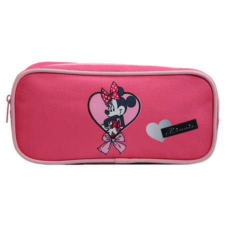Trousse scolaire rectangulaire disney minnie cœur Rose 1 - vertbaudet enfant 