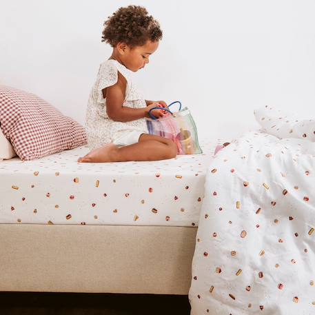 Drap housse coton bio gourmandises 1 personne Gourmandises 6 - vertbaudet enfant 