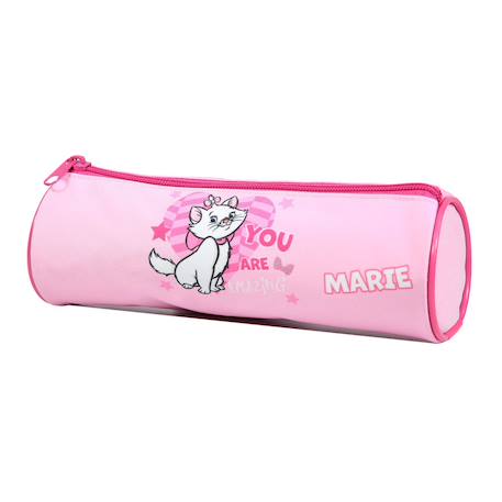 Trousse scolaire ronde disney marie les aristochats Rose 2 - vertbaudet enfant 